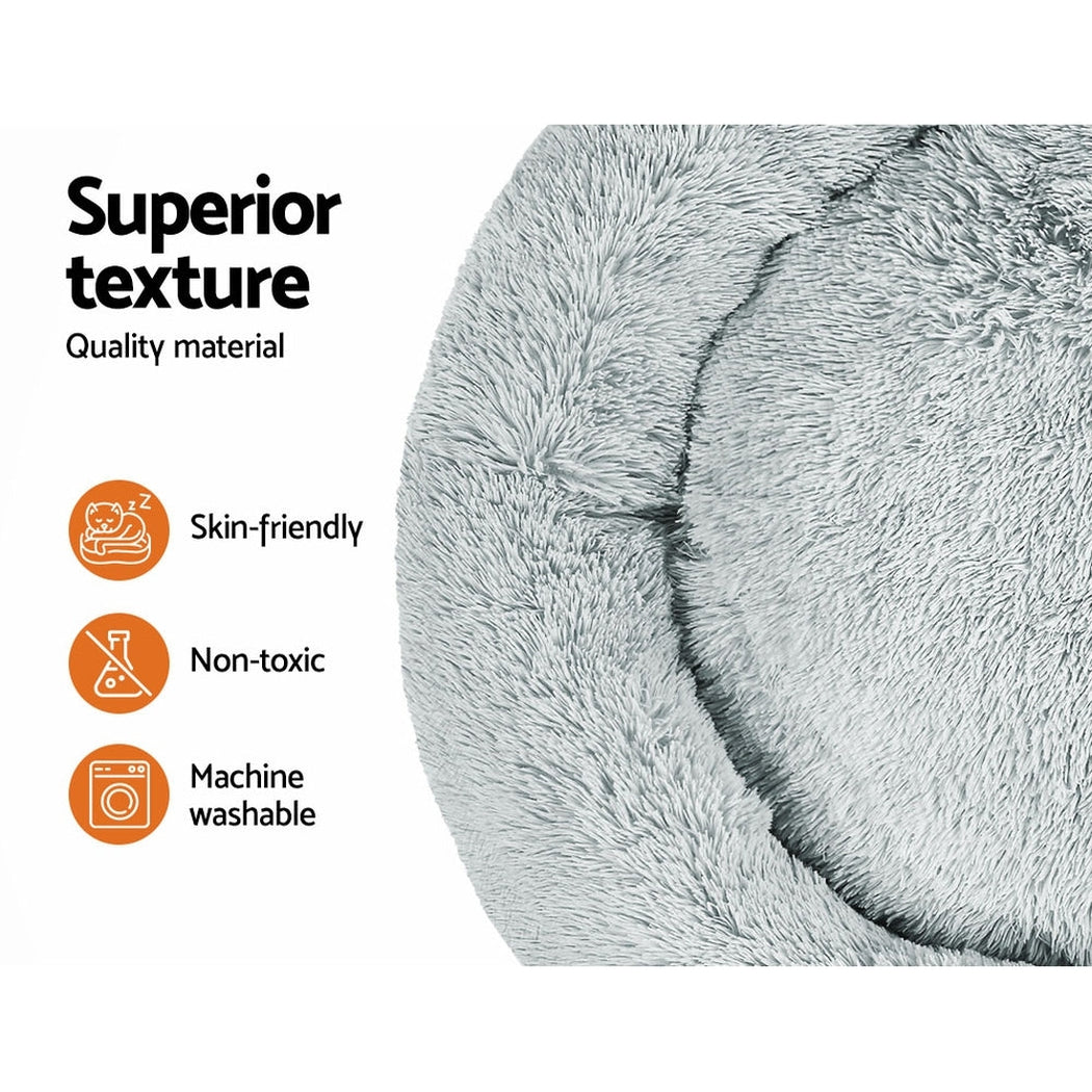 i.Pet Pet bed Dog Cat Calming Pet bed Extra Large 110cm Light Grey Sleeping Comfy Washable i.Pet