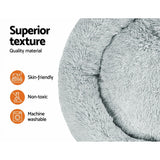 i.Pet Pet bed Dog Cat Calming Pet bed Extra Large 110cm Light Grey Sleeping Comfy Washable i.Pet