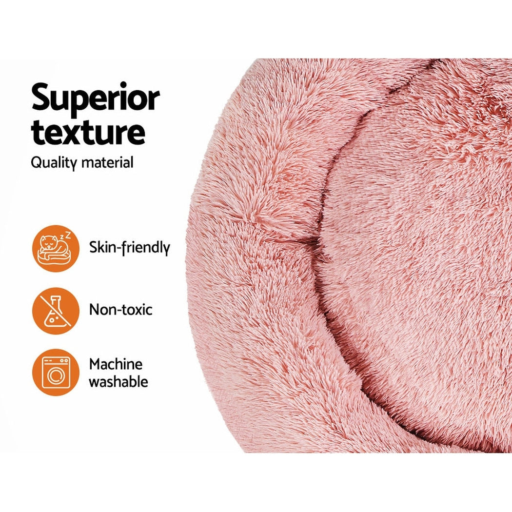 i.Pet Pet bed Dog Cat Calming Pet bed Extra Large 110cm Pink Sleeping Comfy Washable i.Pet