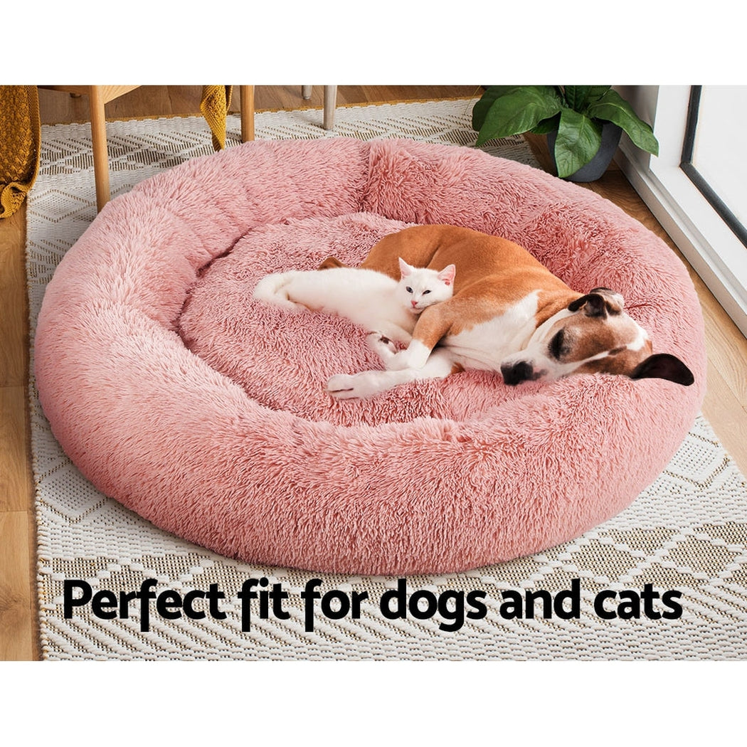 i.Pet Pet bed Dog Cat Calming Pet bed Extra Large 110cm Pink Sleeping Comfy Washable i.Pet