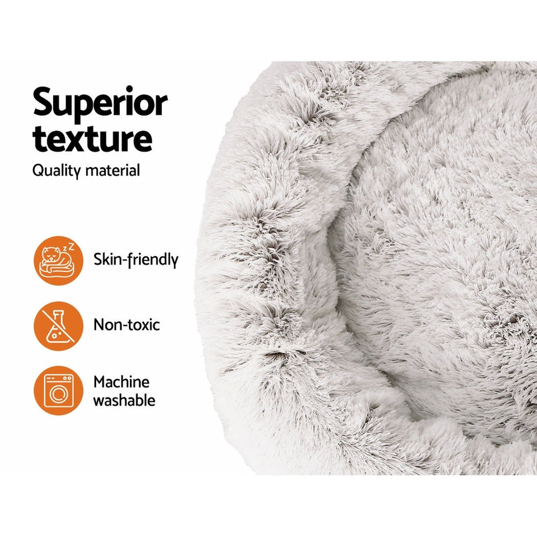 i.Pet Pet bed Dog Cat Calming Pet bed Extra Large 110cm Charcoal Sleeping Comfy Washable i.Pet
