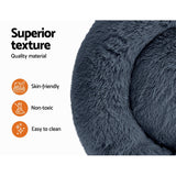 i.Pet Pet bed Dog Cat Calming Pet bed Small 60cm Dark Grey Sleeping Comfy Cave Washable i.Pet