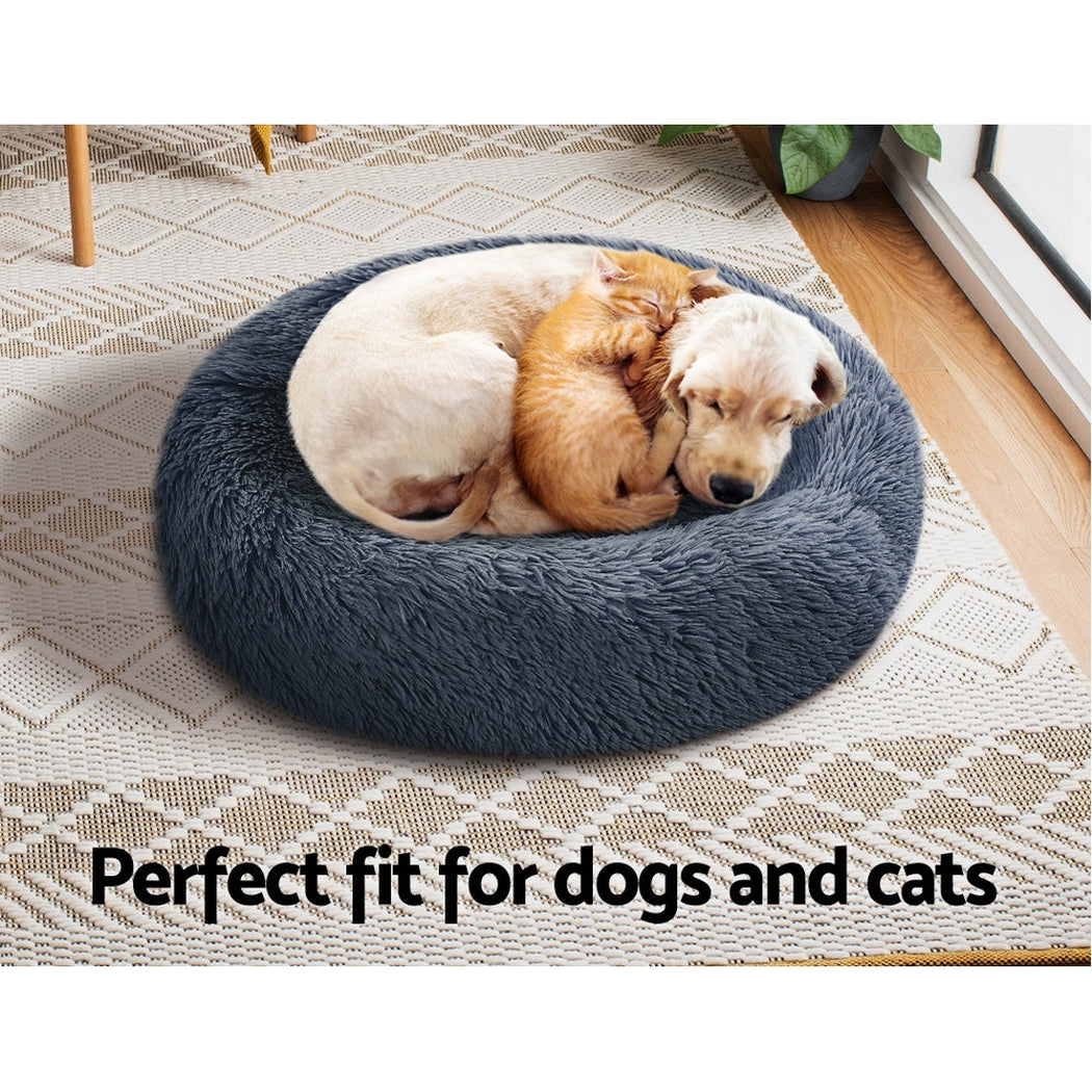 i.Pet Pet bed Dog Cat Calming Pet bed Small 60cm Dark Grey Sleeping Comfy Cave Washable i.Pet