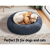 i.Pet Pet bed Dog Cat Calming Pet bed Small 60cm Dark Grey Sleeping Comfy Cave Washable i.Pet