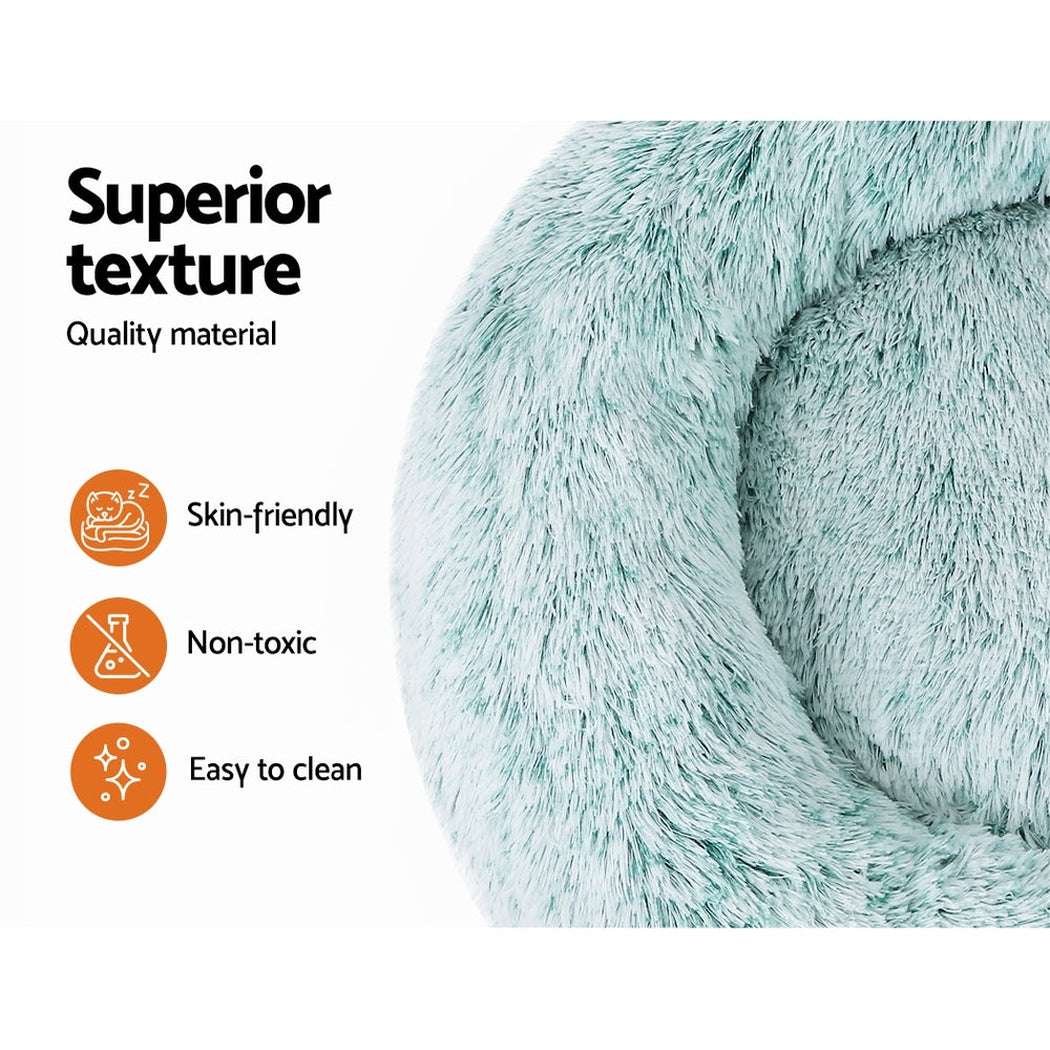 i.Pet Pet bed Dog Cat Calming Pet bed Small 60cm Teal Sleeping Comfy Cave Washable i.Pet