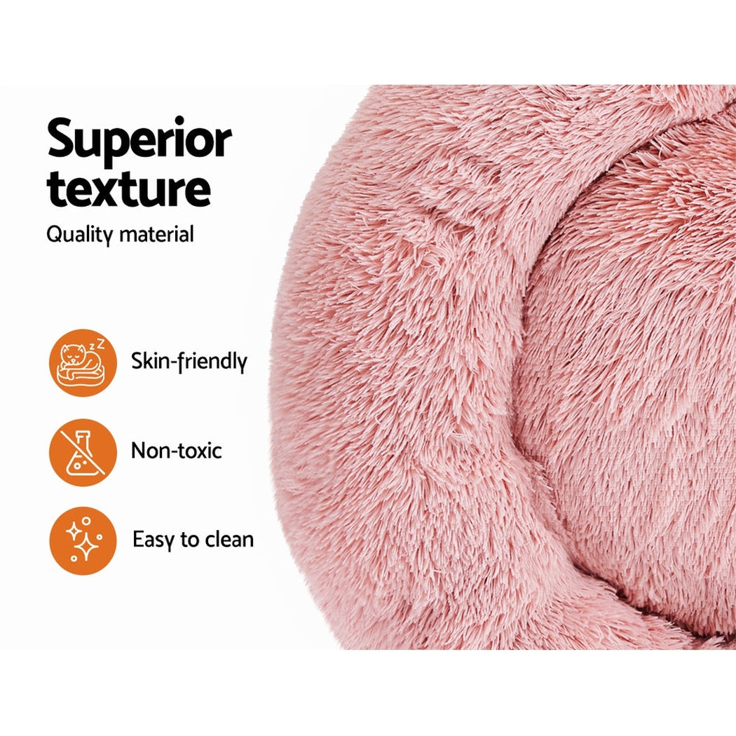 i.Pet Pet bed Dog Cat Calming Pet bed Medium 75cm Pink Sleeping Comfy Cave Washable i.Pet