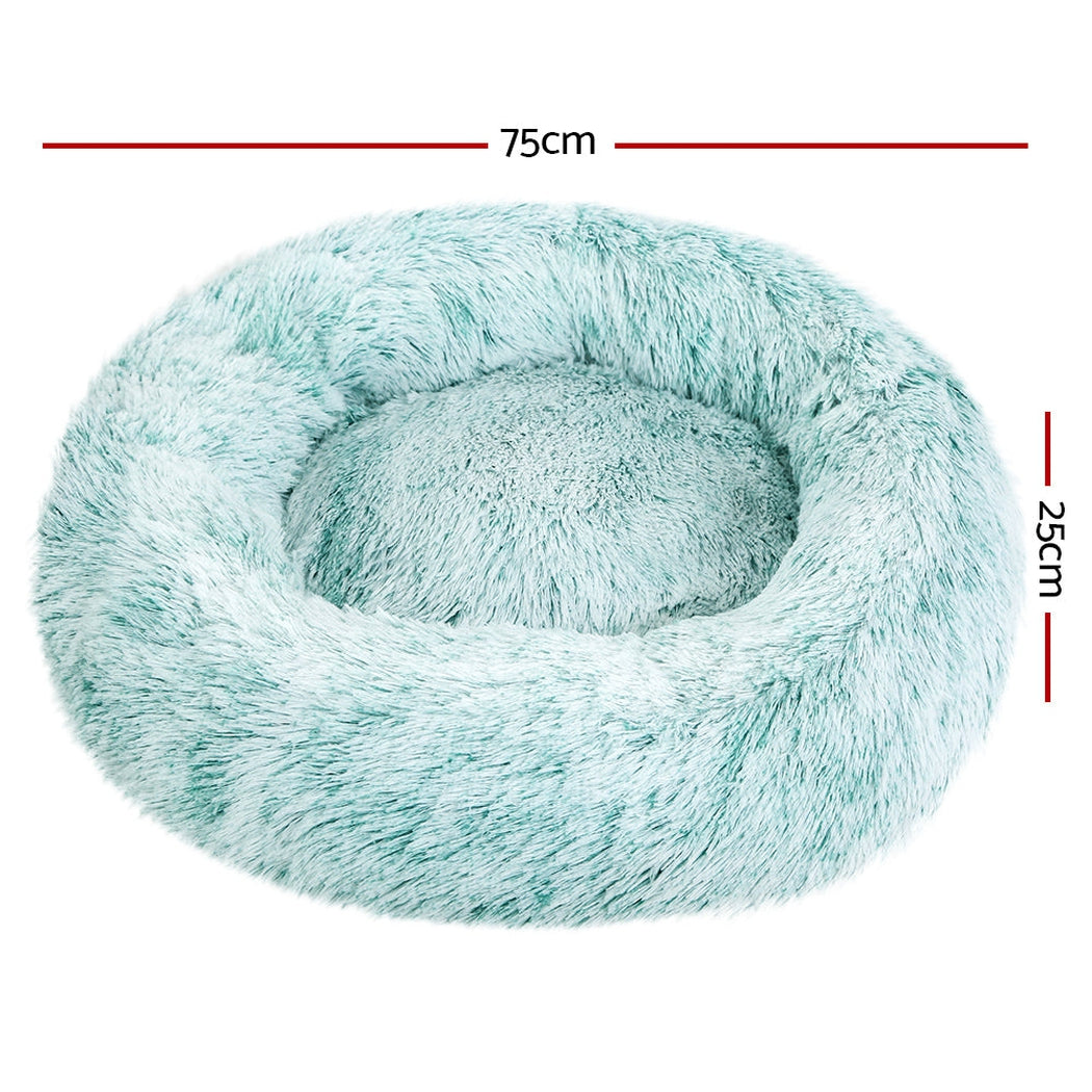i.Pet Pet bed Dog Cat Calming Pet bed Medium 75cm White Sleeping Comfy Cave Washable i.Pet