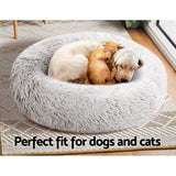 i.Pet Pet bed Dog Cat Calming Pet bed Medium 75cm White Sleeping Comfy Cave Washable i.Pet