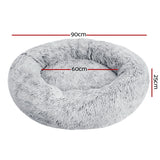i.Pet Pet bed Dog Cat Calming Pet bed Large 90cm Charcoal Sleeping Comfy Cave Washable i.Pet