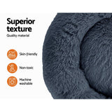 i.Pet Pet bed Dog Cat Calming Pet bed Large 90cm Dark Grey Sleeping Comfy Cave Washable i.Pet