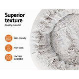 i.Pet Pet bed Dog Cat Calming Pet bed Large 90cm White Sleeping Comfy Cave Washable i.Pet