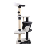 i.Pet Cat Tree 112cm Trees Scratching Post Scratcher Tower Condo House Furniture Wood i.Pet