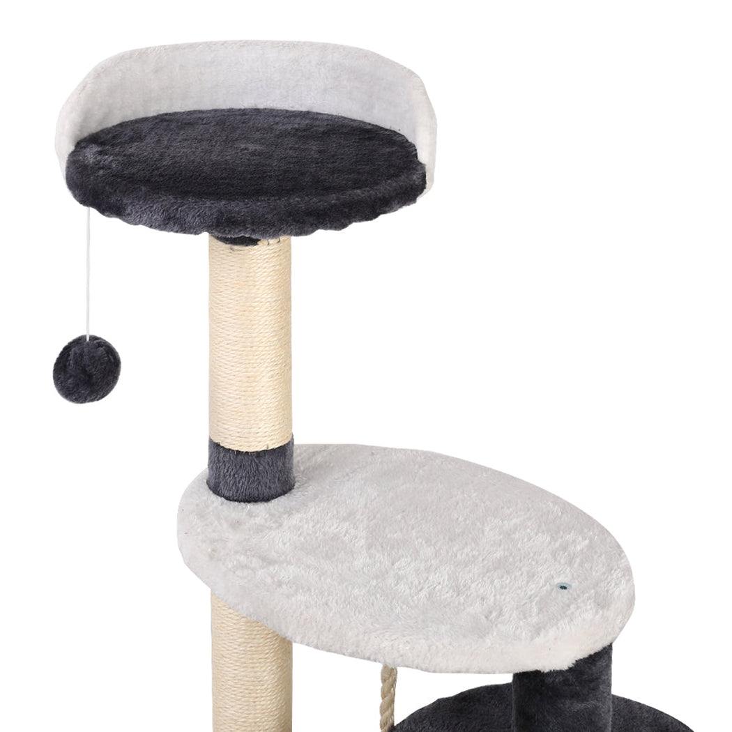 i.Pet Cat Tree 112cm Trees Scratching Post Scratcher Tower Condo House Furniture Wood i.Pet