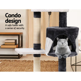 i.Pet Cat Tree 112cm Trees Scratching Post Scratcher Tower Condo House Furniture Wood i.Pet