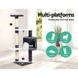 i.Pet Cat Tree 112cm Trees Scratching Post Scratcher Tower Condo House Furniture Wood i.Pet