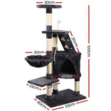 i.Pet Cat Tree 120cm Trees Scratching Post Scratcher Tower Condo House Furniture Wood Multi Level i.Pet