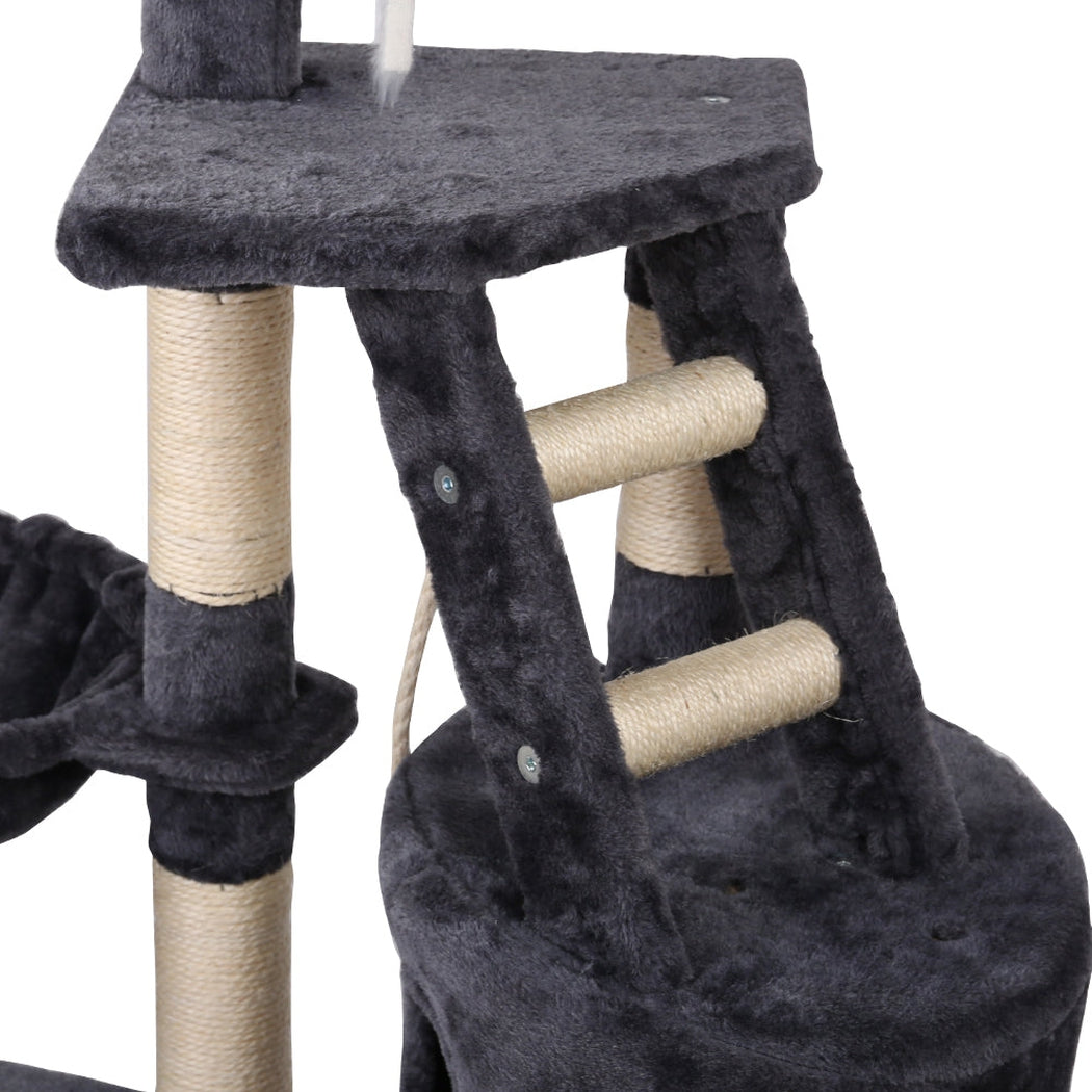 i.Pet Cat Tree 120cm Trees Scratching Post Scratcher Tower Condo House Furniture Wood Multi Level i.Pet