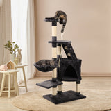 i.Pet Cat Tree 120cm Trees Scratching Post Scratcher Tower Condo House Furniture Wood Multi Level i.Pet