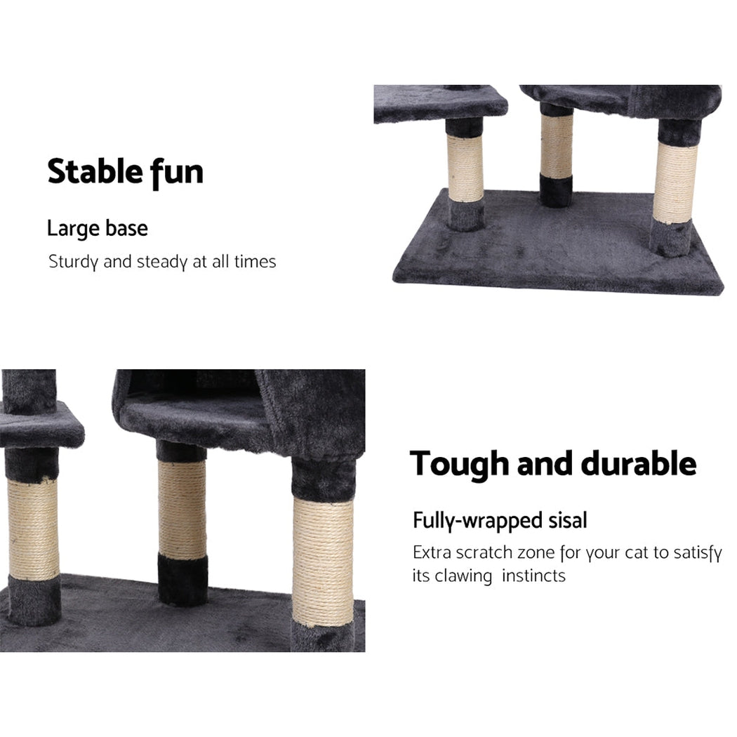 i.Pet Cat Tree 120cm Trees Scratching Post Scratcher Tower Condo House Furniture Wood Multi Level i.Pet