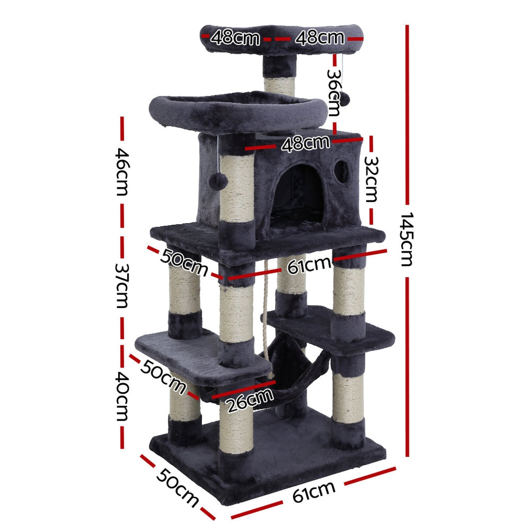 i.Pet Cat Tree Trees Scratching Post Scratcher Tower Condo House Furniture Wood i.Pet