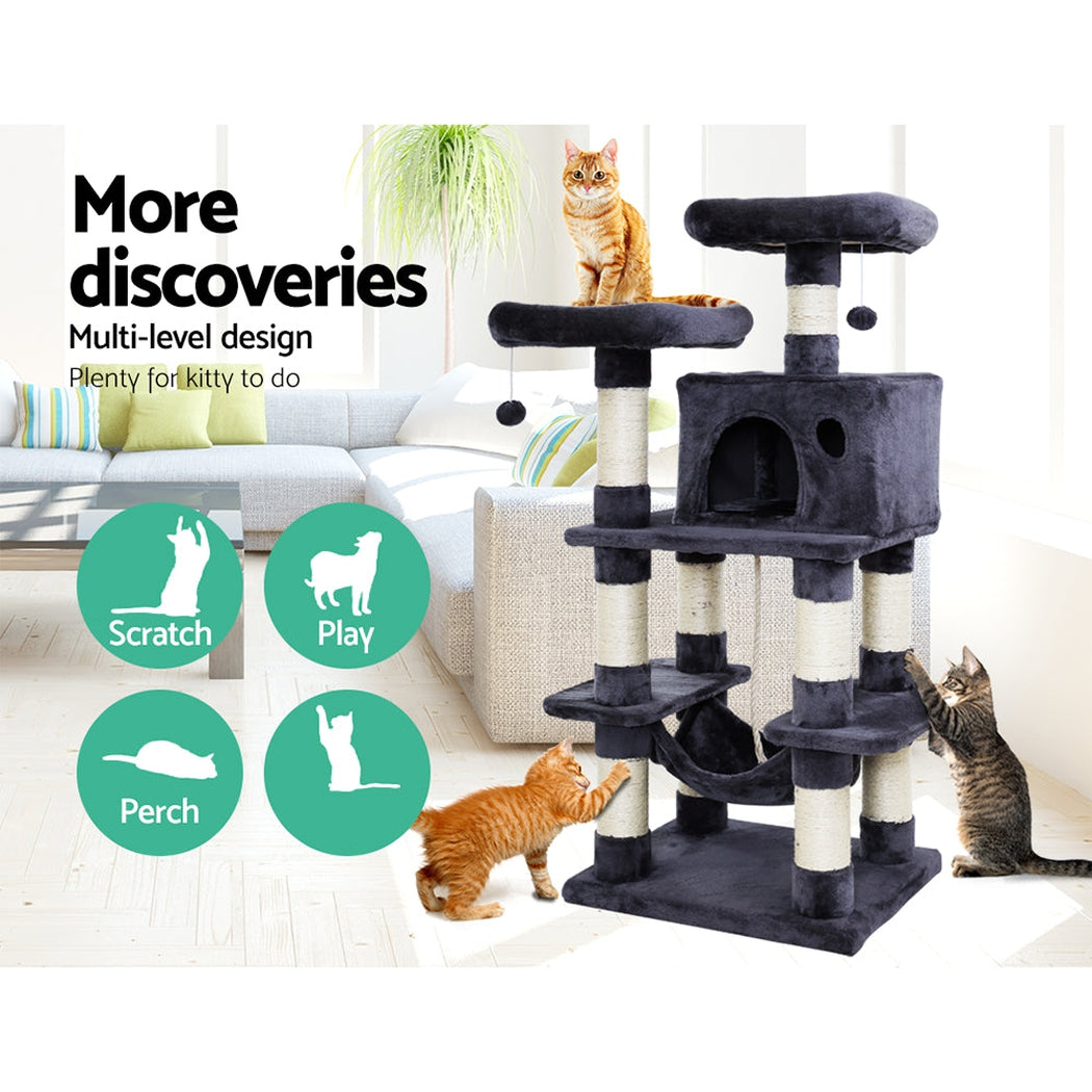 i.Pet Cat Tree Trees Scratching Post Scratcher Tower Condo House Furniture Wood i.Pet