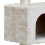 i.Pet Cat Tree 134cm Trees Scratching Post Scratcher Tower Condo House Furniture Wood Beige i.Pet