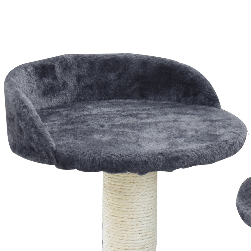 i.Pet Cat Tree 134cm Trees Scratching Post Scratcher Tower Condo House Furniture Wood Grey i.Pet