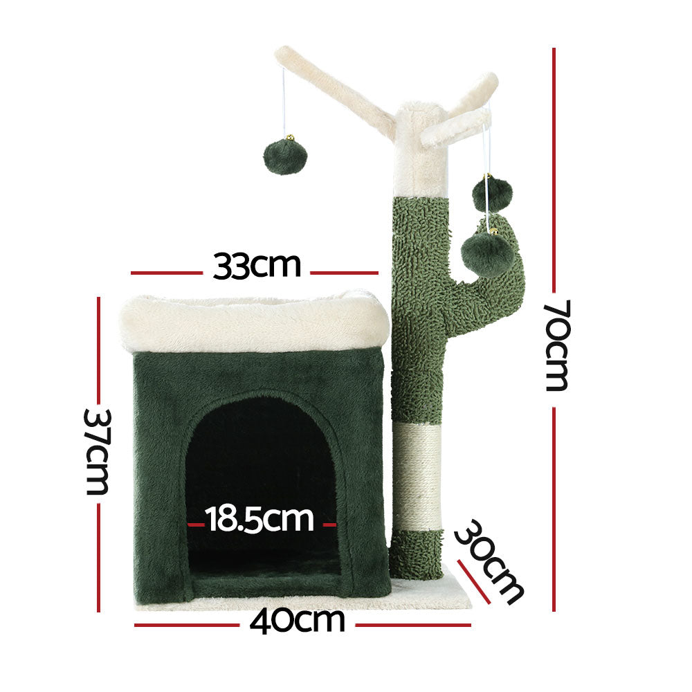 i.Pet Cat Tree Tower Scratching Post Scratcher Wood Condo Bed House Toys 70cm i.Pet