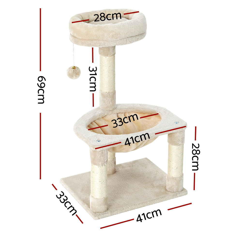 i.Pet-Cat-Tree-Tower-Scratching-Post-Scratcher-Wood-Condo-Toys-House-Bed-69cm i.Pet