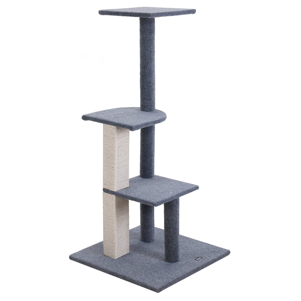 i.Pet Cat Tree 124cm Trees Scratching Post Scratcher Tower Condo House Furniture Wood Steps i.Pet