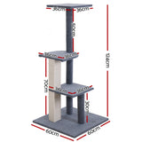 i.Pet Cat Tree 124cm Trees Scratching Post Scratcher Tower Condo House Furniture Wood Steps i.Pet