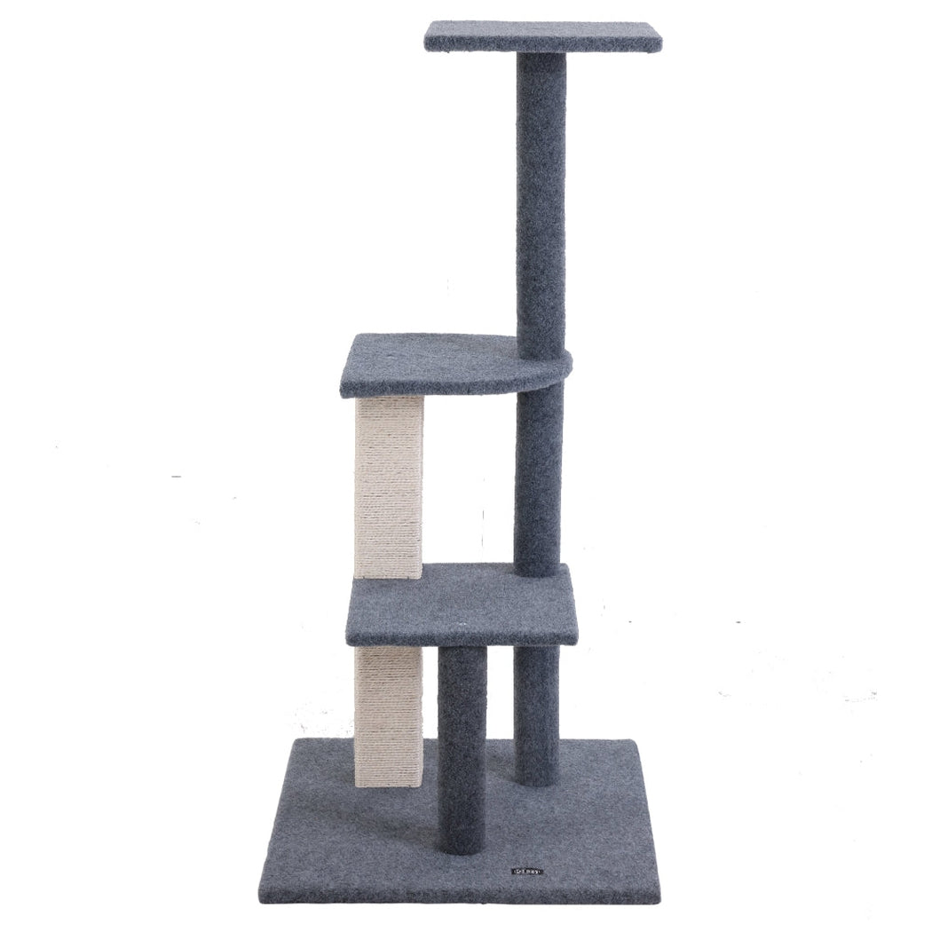 i.Pet Cat Tree 124cm Trees Scratching Post Scratcher Tower Condo House Furniture Wood Steps i.Pet