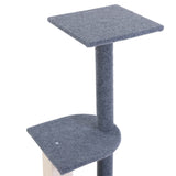 i.Pet Cat Tree 124cm Trees Scratching Post Scratcher Tower Condo House Furniture Wood Steps i.Pet