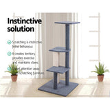 i.Pet Cat Tree 124cm Trees Scratching Post Scratcher Tower Condo House Furniture Wood Steps i.Pet
