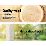 i.Pet Cat Tree 124cm Trees Scratching Post Scratcher Tower Condo House Furniture Wood Steps i.Pet
