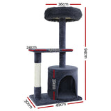 i.Pet Cat Tree Scratching Post Scratcher Tower Condo House Grey 94cm i.Pet