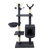 i.Pet Cat Tree 140cm Trees Scratching Post Scratcher Tower Condo House Furniture Wood i.Pet