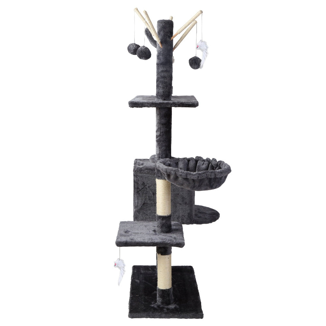 i.Pet Cat Tree 140cm Trees Scratching Post Scratcher Tower Condo House Furniture Wood i.Pet