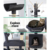 i.Pet Cat Tree 140cm Trees Scratching Post Scratcher Tower Condo House Furniture Wood i.Pet
