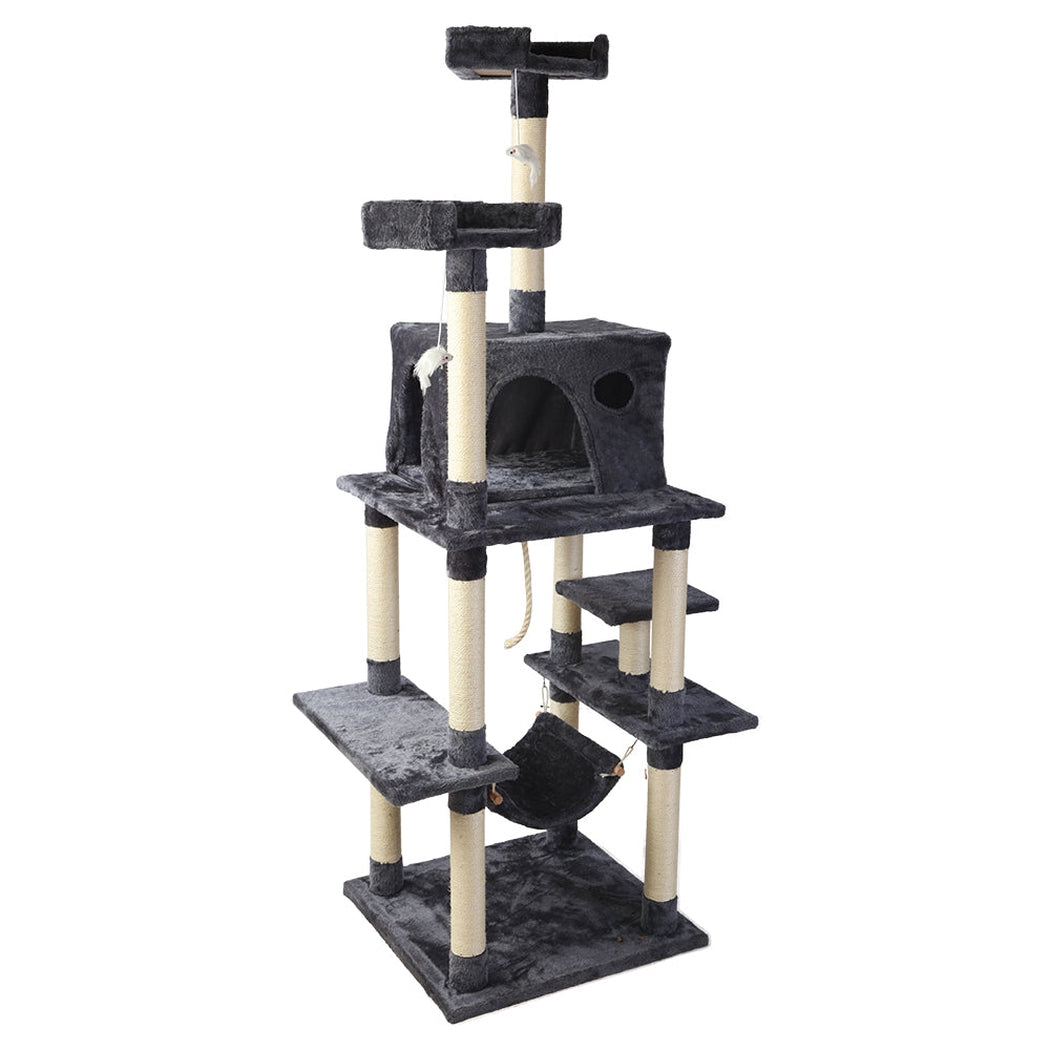 i.Pet Cat Tree 184cm Trees Scratching Post Scratcher Tower Condo House Furniture Wood i.Pet