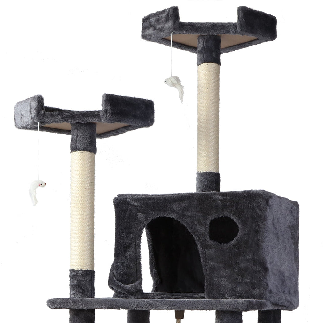 i.Pet Cat Tree 184cm Trees Scratching Post Scratcher Tower Condo House Furniture Wood i.Pet