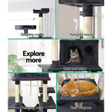 i.Pet Cat Tree 184cm Trees Scratching Post Scratcher Tower Condo House Furniture Wood i.Pet