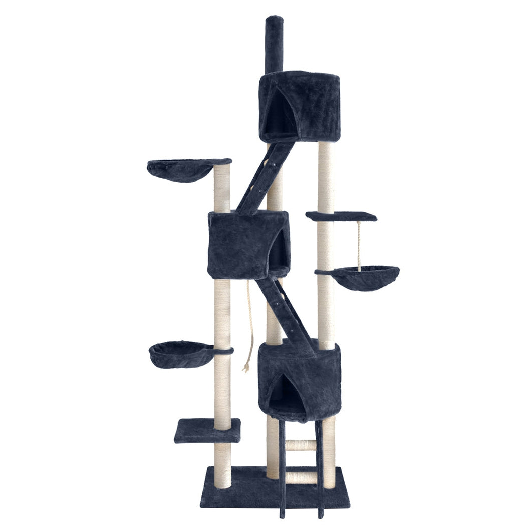 i.Pet Cat Tree 244cm Trees Scratching Post Scratcher Tower Condo House Furniture Wood i.Pet