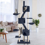 i.Pet Cat Tree 244cm Trees Scratching Post Scratcher Tower Condo House Furniture Wood i.Pet