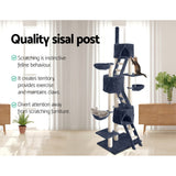 i.Pet Cat Tree 244cm Trees Scratching Post Scratcher Tower Condo House Furniture Wood i.Pet
