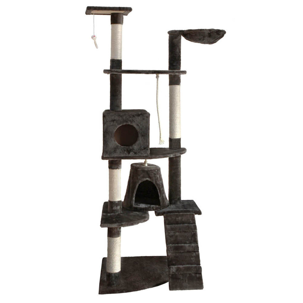 i.Pet Cat Tree 193cm Trees Scratching Post Scratcher Tower Condo House Furniture Wood i.Pet