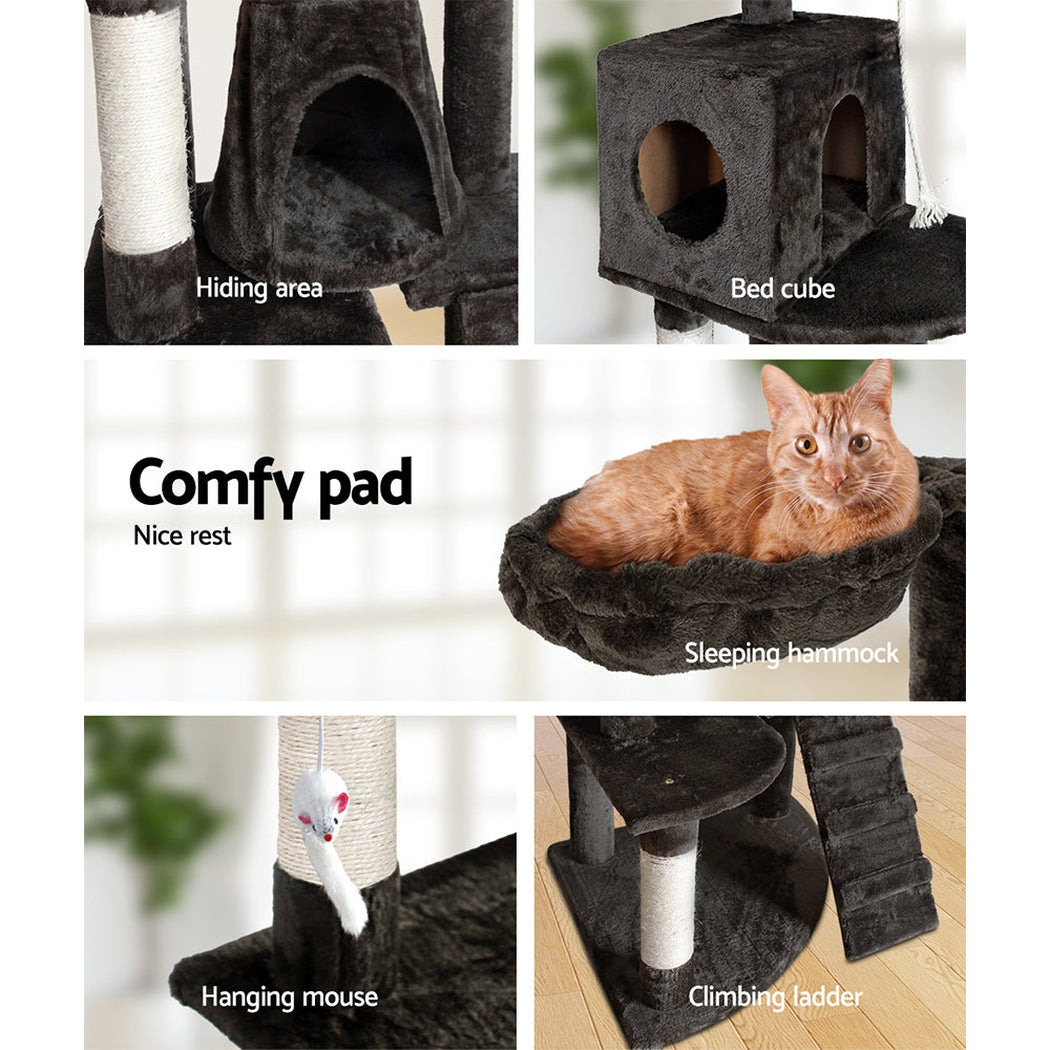i.Pet Cat Tree 193cm Trees Scratching Post Scratcher Tower Condo House Furniture Wood i.Pet