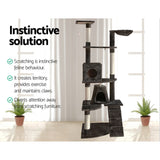 i.Pet Cat Tree 193cm Trees Scratching Post Scratcher Tower Condo House Furniture Wood i.Pet