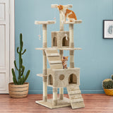 i.Pet Cat Tree 180cm Trees Scratching Post Scratcher Tower Condo House Furniture Wood Beige i.Pet