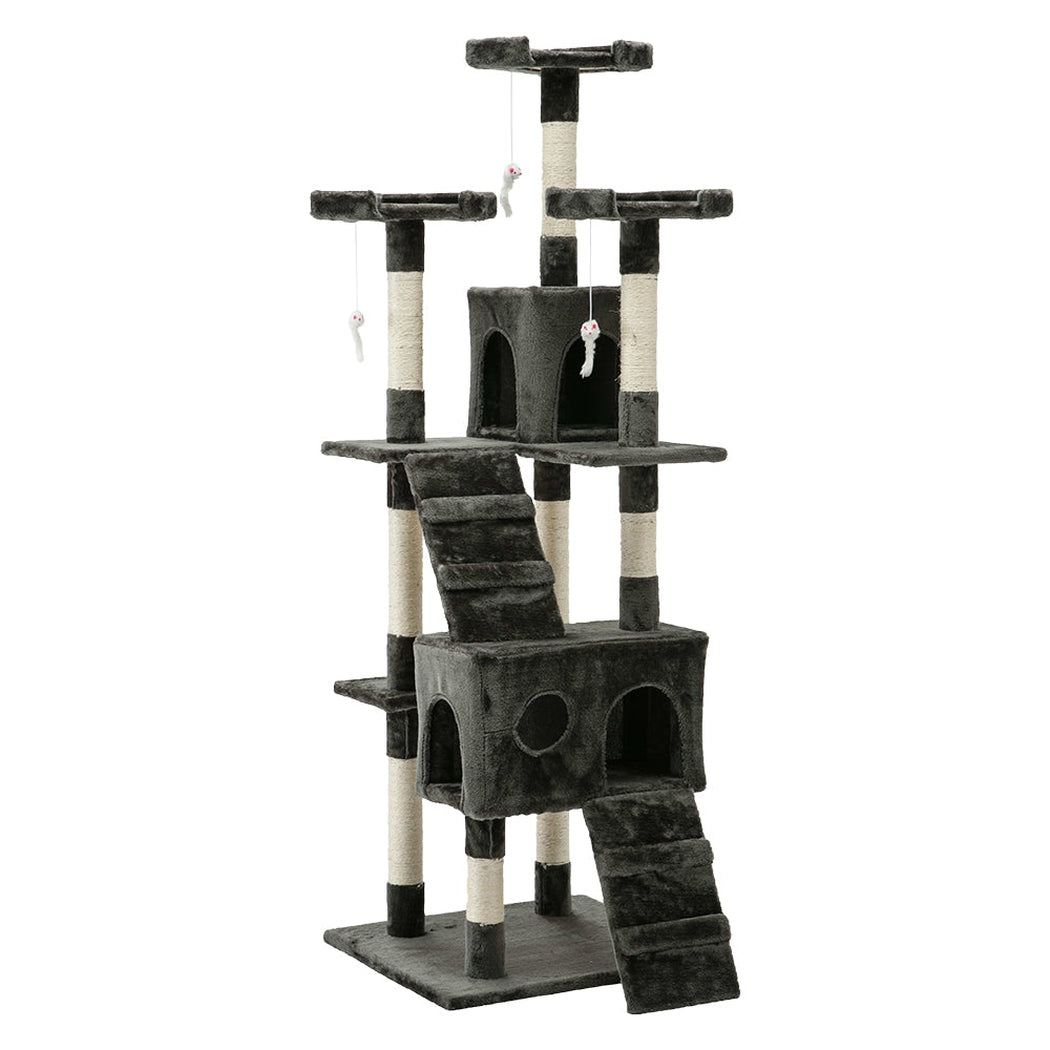 i.Pet Cat Tree 180cm Trees Scratching Post Scratcher Tower Condo House Furniture Wood i.Pet